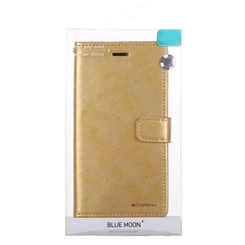 TopSave Goospery BLUEMOON Card Slot With Magnetic Clip Leather Folio Wallet Flip Case For Samsung Note20 Ultra, Gold