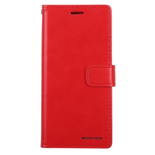 TopSave Goospery BLUEMOON Card Slot With Magnetic Clip Leather Folio Wallet Flip Case For Samsung Note20, Red