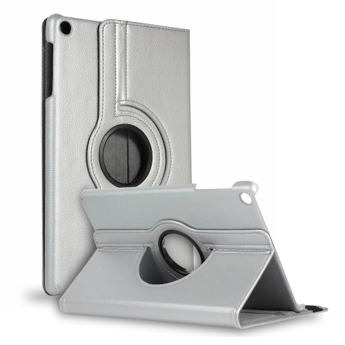 CC  Topsave 360 Rotating Pu Leather Stand Tablet Case for Tab A 8.4"(2020) T307 In Silver