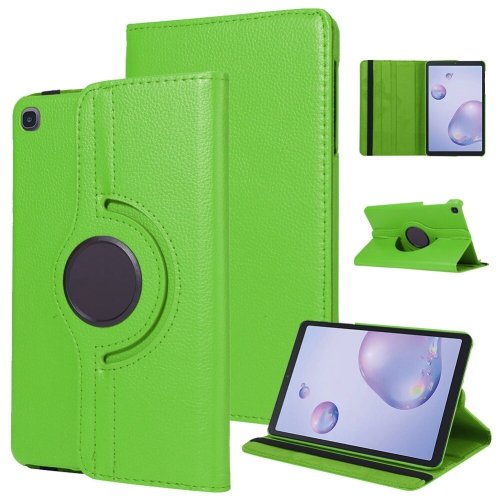 CC  Topsave 360 Rotating Pu Leather Stand Tablet Case for Tab A 8.4"(2020) T307 In Green