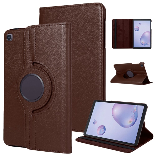 CC  Topsave 360 Rotating Pu Leather Stand Tablet Case for Tab A 8.4"(2020) T307 In Brown