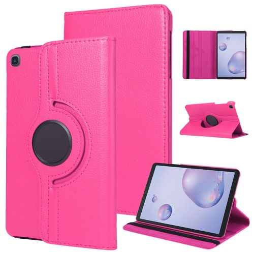 CC  Topsave 360 Rotating Pu Leather Stand Tablet Case for Tab A 8.4"(2020) T307, Hot In Pink