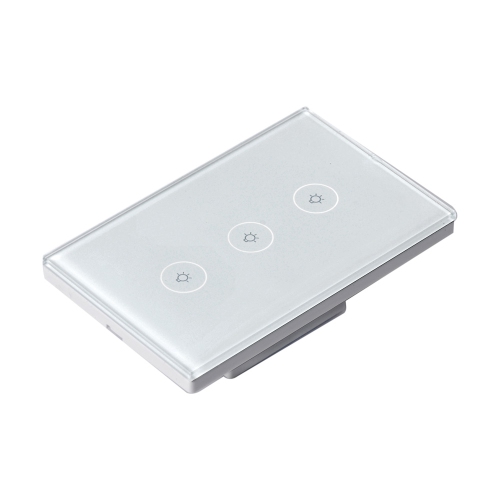 axGear Wireless Smart Wall Touch Switch 3 Gang Light Switch WiFi Remote Control Switch