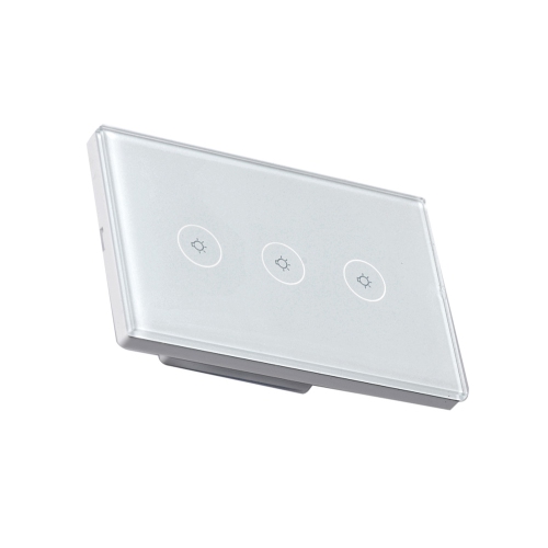 axGear Wireless Smart Wall Touch Switch 3 Gang Light Switch WiFi Remote Control Switch