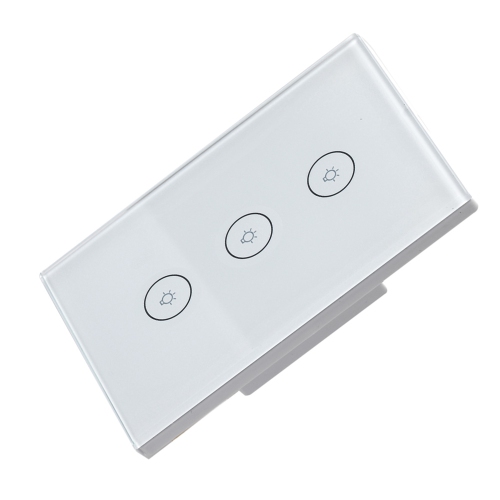 axGear Wireless Smart Wall Touch Switch 3 Gang Light Switch WiFi Remote Control Switch