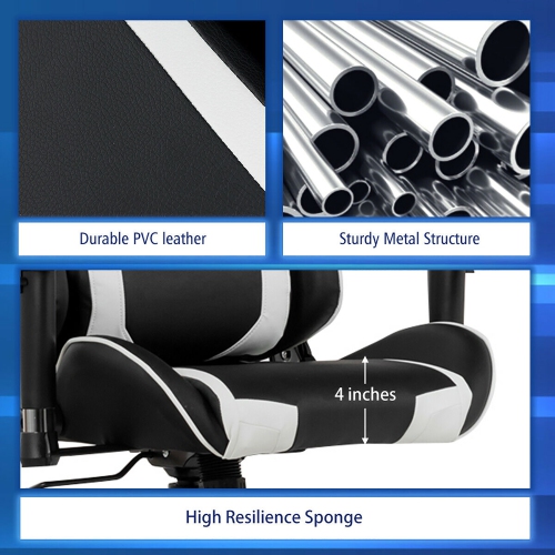 Fauteuil de gamer Goplus - Avec massage et support lombaire