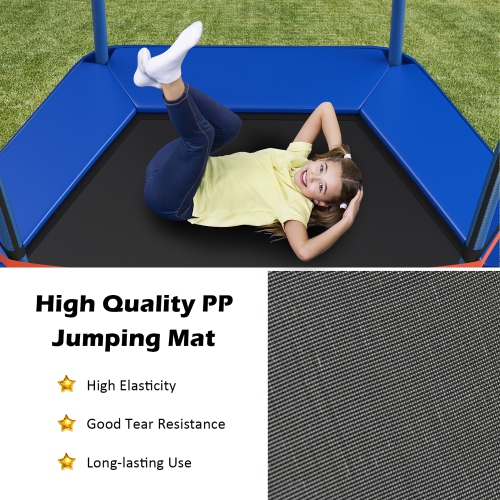 Costway 7 FT Kids Trampoline W/Safety Enclosure Net Spring Pad Indoor Outdoor Heavy Duty
