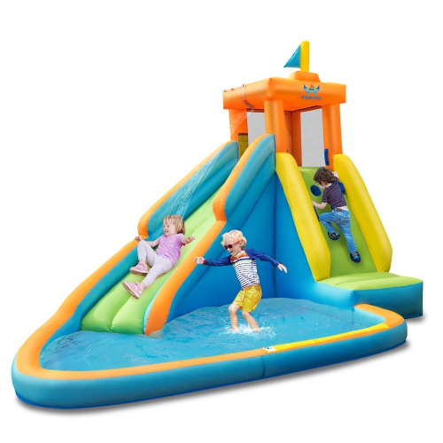 Costway Kids Bounce House Castle Splash Water Pool Without Blower