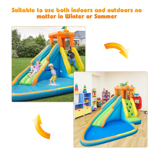 Costway Kids Bounce House Castle Splash Water Pool Without Blower
