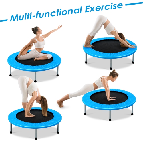 Costway 38'' Rebounder Trampoline Adults and Kids Exercise Workout w/Padding & Springs