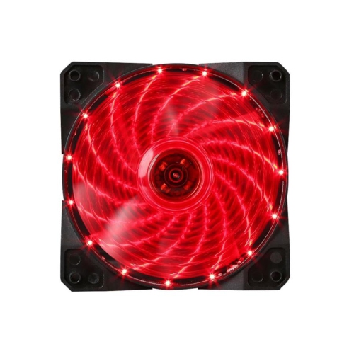 Marvo Pro - Case Cooling PC Fan, 120mm, 9 Blades & 15 LEDs, Red