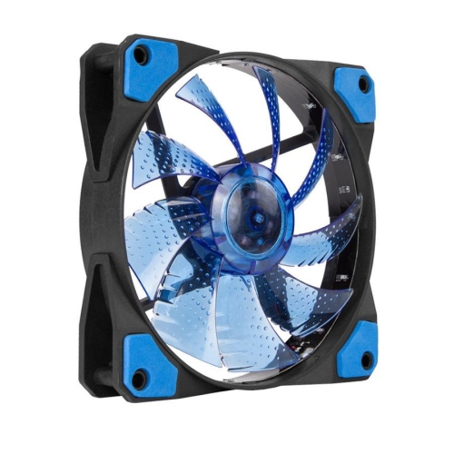 Marvo Pro - Case Cooling PC Fan, 120mm, 9 Blades & 15 LEDs, Blue