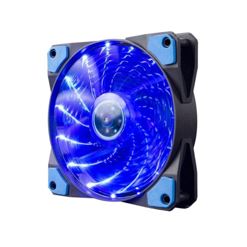 Marvo Pro - Case Cooling PC Fan, 120mm, 9 Blades & 15 LEDs, Blue