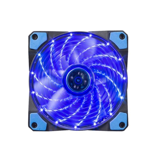 Marvo Pro - Case Cooling PC Fan, 120mm, 9 Blades & 15 LEDs, Blue