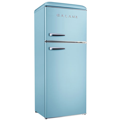 Galanz Retro 24" 10 Cu. Ft. Freestanding Top Freezer Refrigerator - Blue