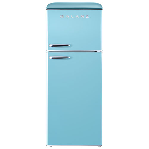 Galanz Retro 24" 10 Cu. Ft. Freestanding Top Freezer Refrigerator (GLR10TBEEFR) - Behop Blue - Only at Best Buy