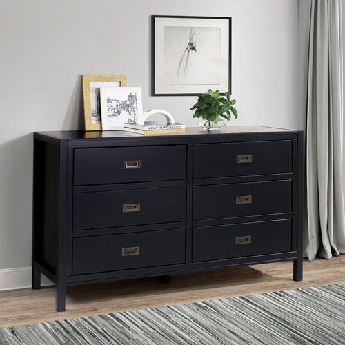 Classic Solid Wood Modern 6 Drawer, Real Wood Dressers Canada