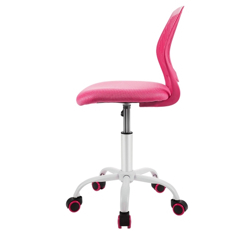 Costway Office Task Desk Armless Chair Adjustable Mid Back Swivel Study Chair