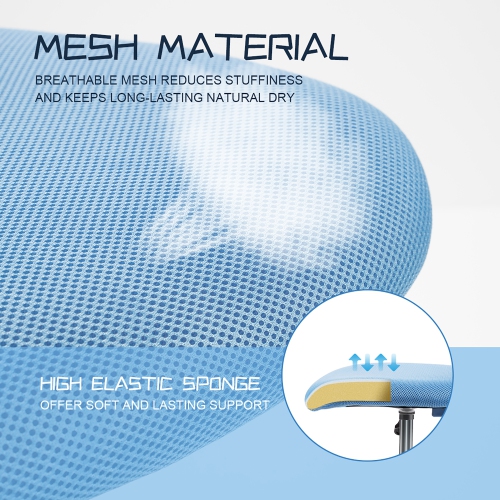 Costway Office Task Desk Armless Chair Adjustable Mid Back Swivel Study Chair