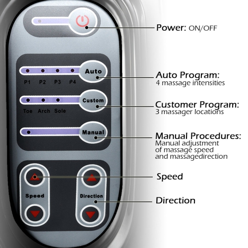 Costway Shiatsu Foot Massager Kneading and Rolling Leg Calf Ankle w/Remote Black