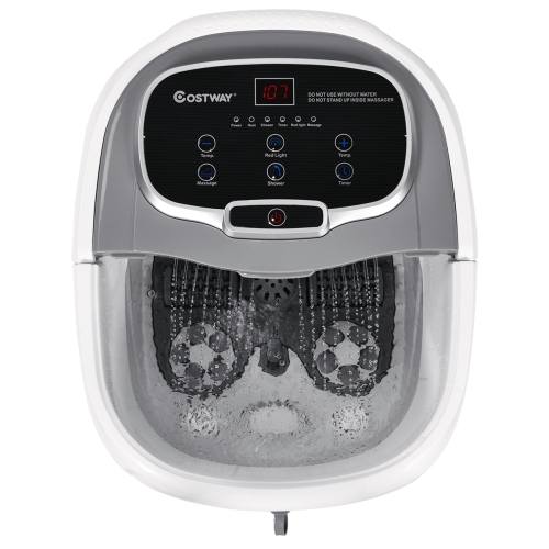 COSTWAY  Portable Foot Spa Bath Motorized Massager Electric Feet Salon Tub W/ Shower