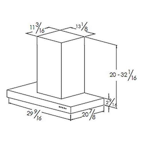 FOTILE 30" 800CFM Stainless Steel Range Hood