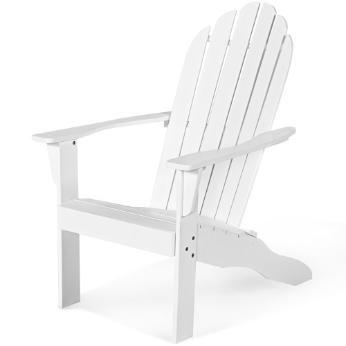 Costway Outdoor Adirondack Chair Solid Wood Patio Garden Furniture