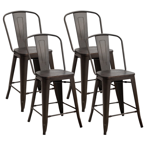 Tolix Style Metal Dining Chairs, Dining Chairs Canada Set Of 4