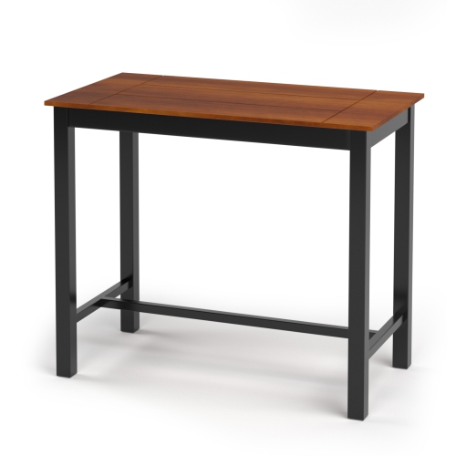 Costway 3 Piece Pub Table Set Counter Height Kitchen Breakfast Bar Dining Table w/Stools