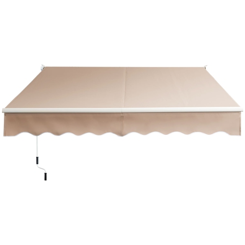 COSTWAY  10' X 8' Retractable Awning Patio Sun Shade W/crank Handle