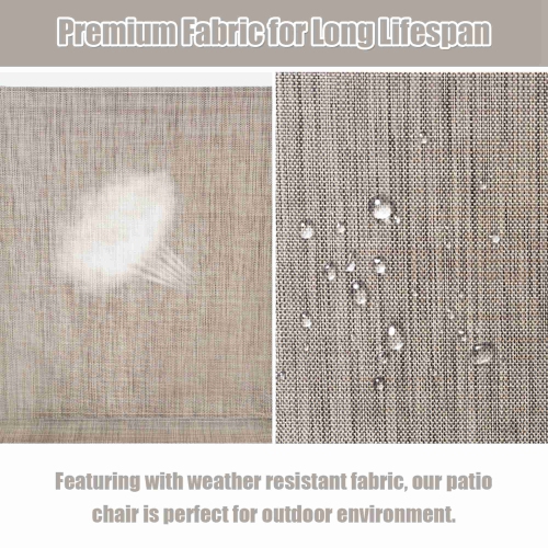 Costway 2PCS Patio Chairs Deck Yard W/Armrest