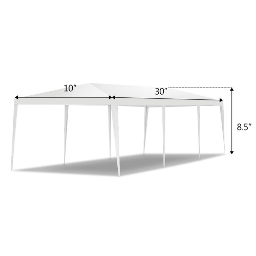 Costway 10'x30' Party Wedding Outdoor Patio Tent Canopy Heavy duty Gazebo Pavilion Event