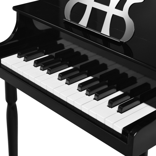 Piano Classique de Marque Costway en Bois à 30 touches avec banc et support à musique Noir