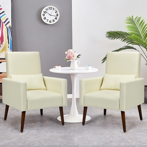 Costway Set of 2 Dual-use Upholstered Rocking Chair w/Pillow