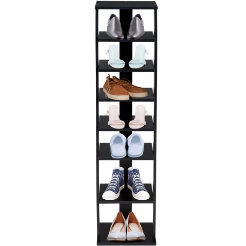Costway Wooden Shoes Storage Stand 7 Tiers Shoe Rack Organizer Multi-shoe Rack Shoebox