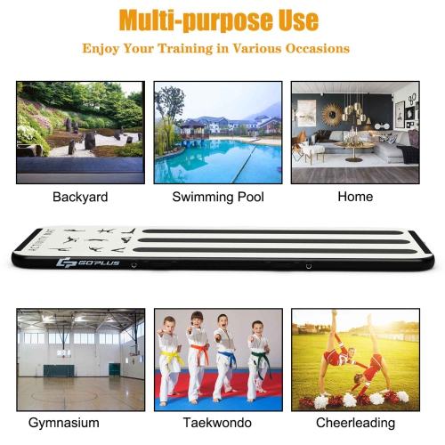 Goplus 10FT Inflatable Gymnastics Tumbling Mat w/ Pump