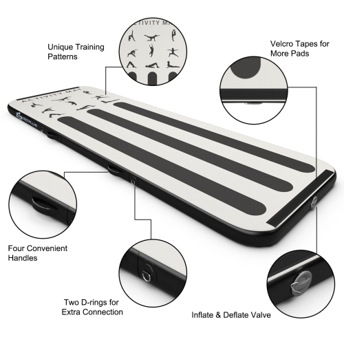 Goplus 10FT Inflatable Gymnastics Tumbling Mat w/ Pump