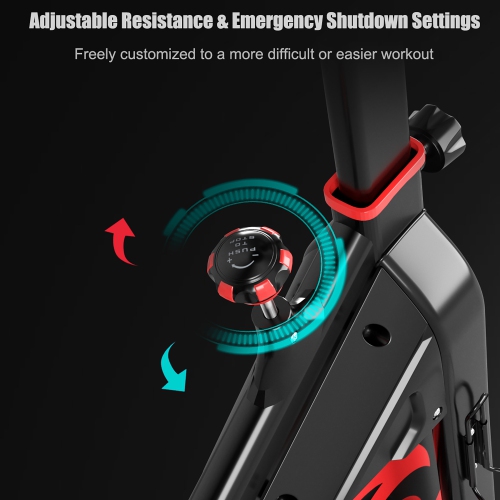 Goplus Magnetic Fly-Wheel Stationary Exercise Cycle Bike with Silent Belt Drive