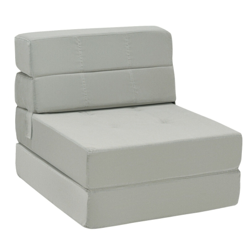 Costway Tri-Fold Fold Down Chair Flip Out Lounger Convertible Sleeper Bed Couch Dorm New