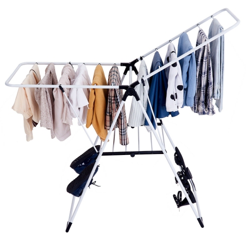 Costway Laundry Clothes Storage Drying Rack Portable Folding Dryer Hanger Heavy Duty