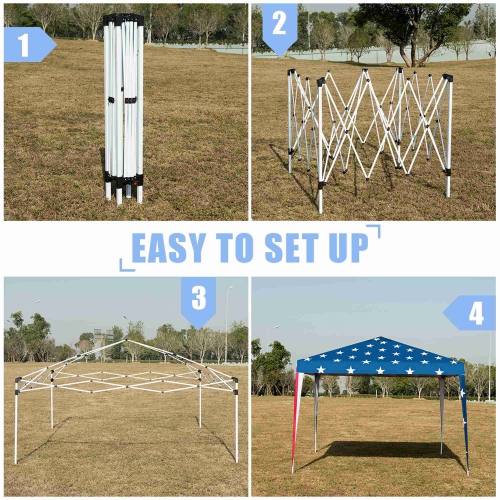 Costway 10'x10' Fodling Pop Up Tent Gazebo Canopy Mesh Sidewall