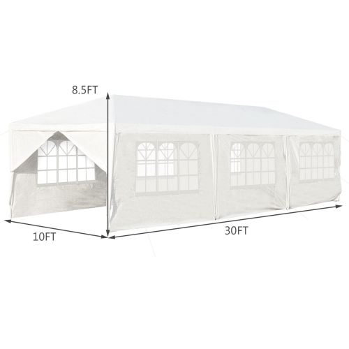 Costway 10'x30' Outdoor Party Wedding Tent Canopy Heavy duty Gazebo