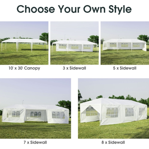 Costway 10'x30' Outdoor Party Wedding Tent Canopy Heavy duty Gazebo