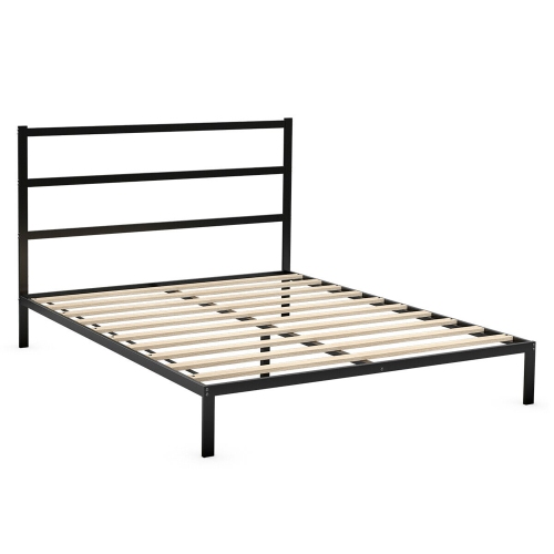 Costway Queen Size Metal Bed Platform, Can You Use Plywood On A Metal Bed Frame