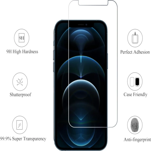 3-Pack Case-Friendly Tempered Glass Screen Protector for iPhone 12 Pro Max