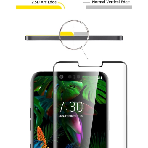 For LG G8 Thinq Screen Protector, Premuim Clear Anti-stratch 3D Curved Screen Tempered Glass Protective Film for LG G8 THINQ Phone