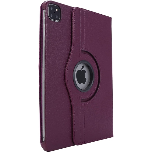 KeeGuard Purple Rotating Case New iPad Pro 12.9 Case 2022/ 2020/2018, iPad Pro / iPad Pro 12.9 2018 Case, Housse de protection avec support rotatif à