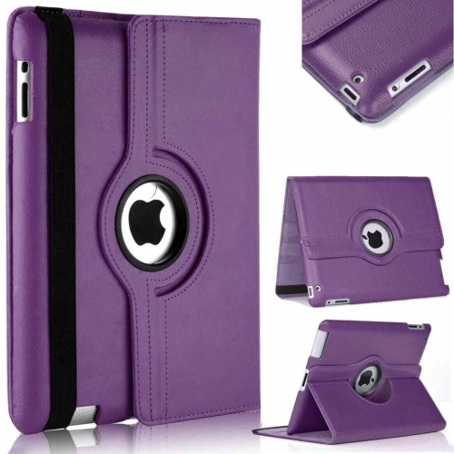 KeeGuard Purple Rotating Case New iPad Pro 12.9 Case 2022/ 2020/2018, iPad Pro / iPad Pro 12.9 2018 Case, Housse de protection avec support rotatif à
