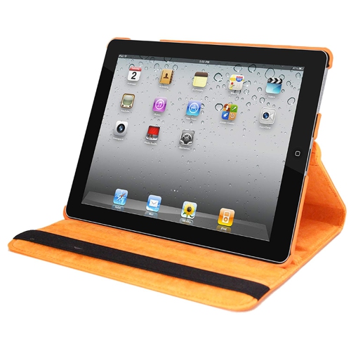 Étui-support rotatif en cuir de polyuréthane orange 360 Smart Cover pour iPad Pro 12.9 2020 4e génération