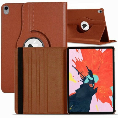 Brown 360 Rotating PU Leather Stand Case Smart Cover for iPad 5th Gen 9.7